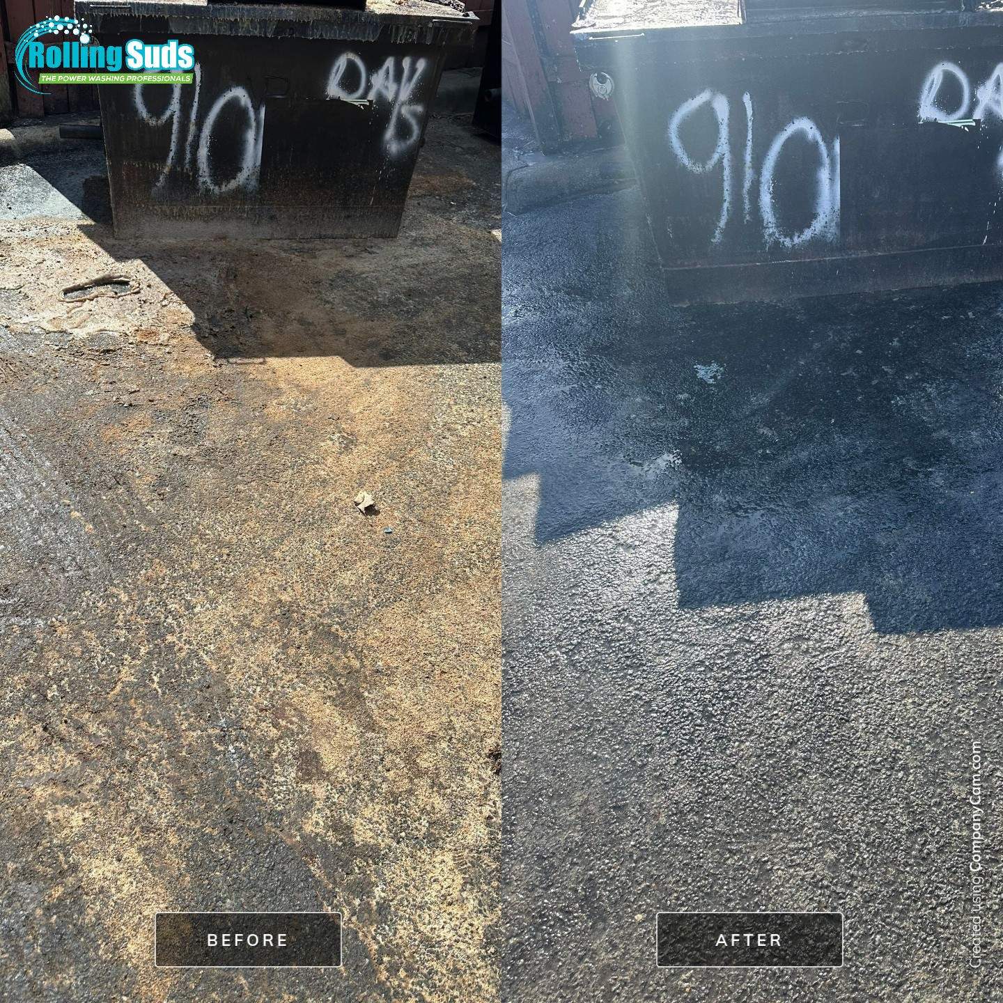 Industrial Pressure Washing before and after