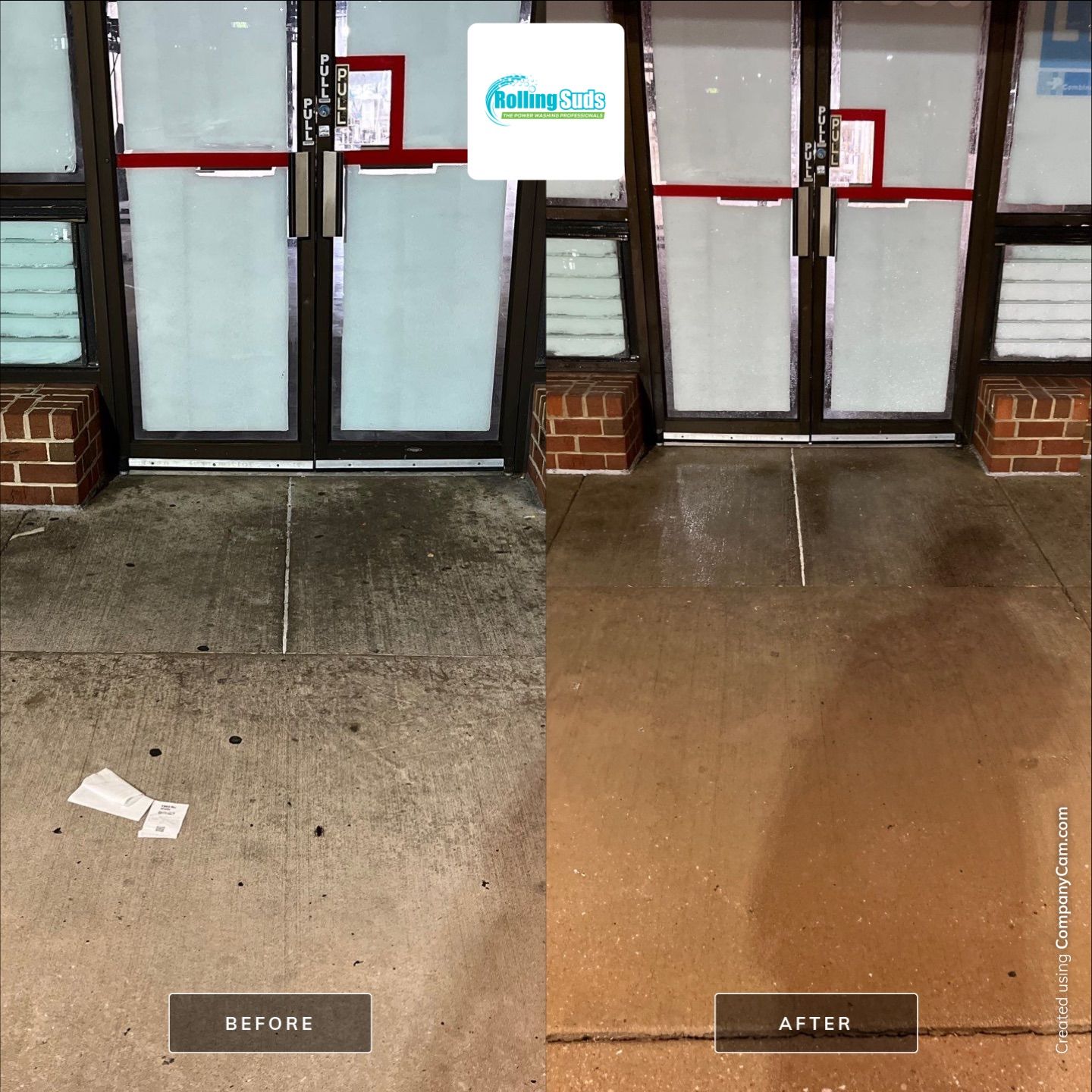 Shopping Center Cleaning before and after