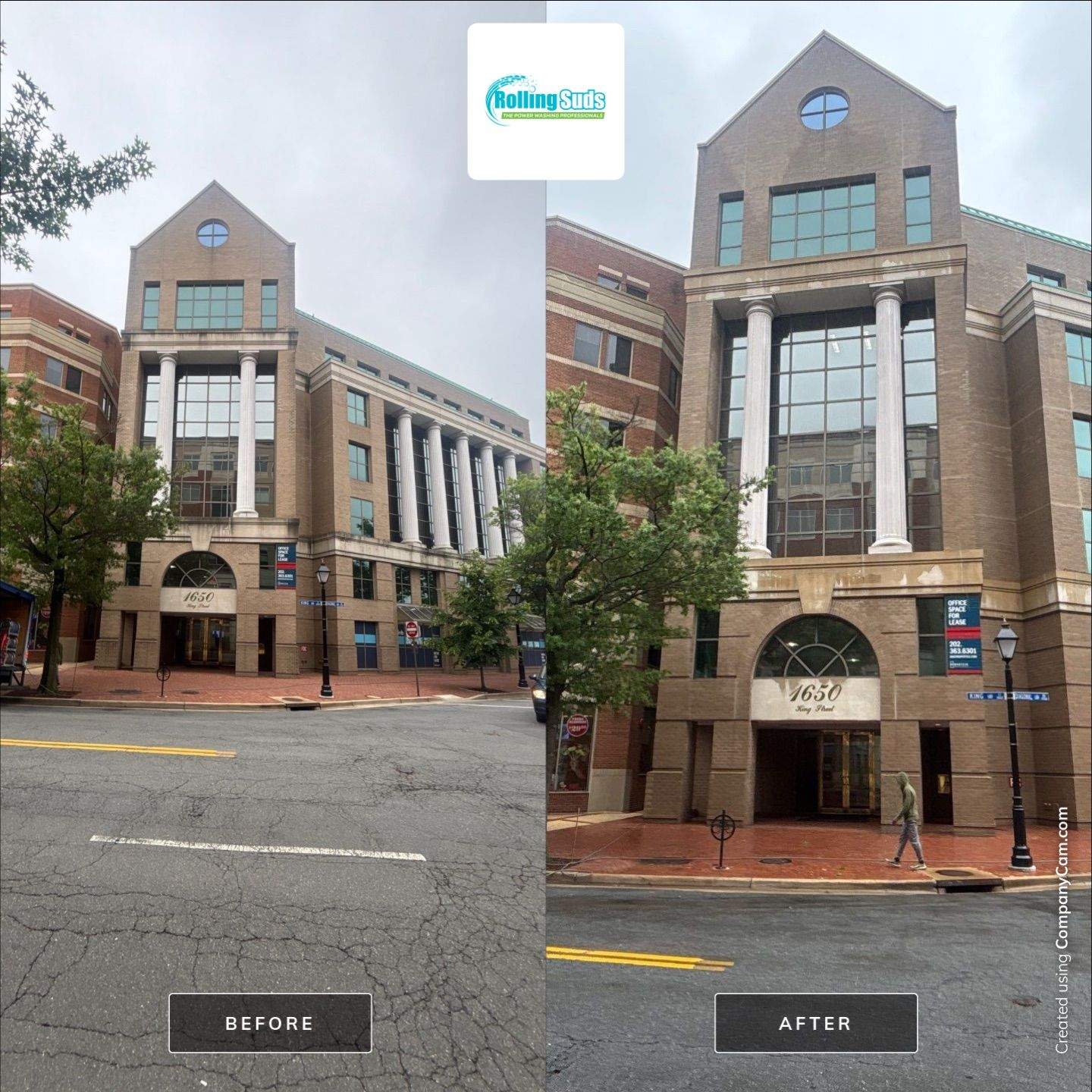 Commercial Soft Washing before and after